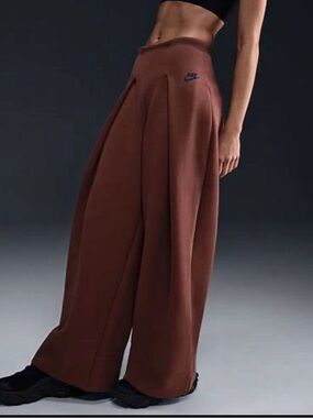 Nike Wide-Leg Jumpsuit Pants in Chestnut Brown - NWOT